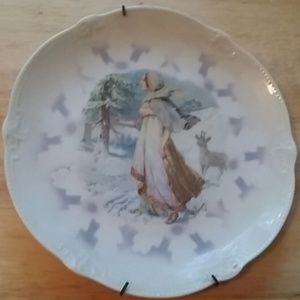 WPayne LADY & STAG 3 CROWNS COLLECTORS PLATE